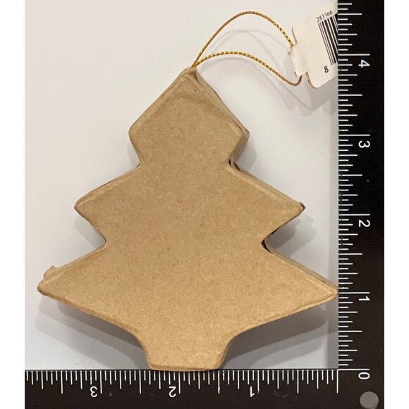 Paper Mache DIY Christmas Tree Shaped Ornaments By Michaels set of 3 - Picture 4 of 5